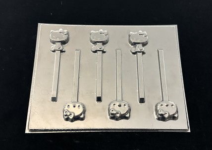 587sp Bye Bye Kitty Full Body and Face Chocolate or Hard Candy Lollipop Mold 587sp Bye Bye Kitty Full Body and Face Chocolate or Hard Candy Lollipop Mold